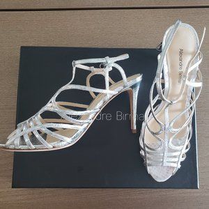 Alexandre Birman Silver Cage Heels